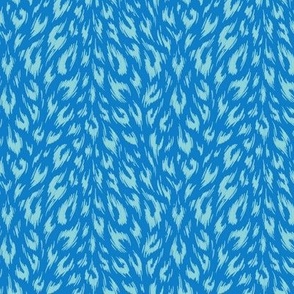 Leopard Print Duotone - Bluebell and Pool - SMALL