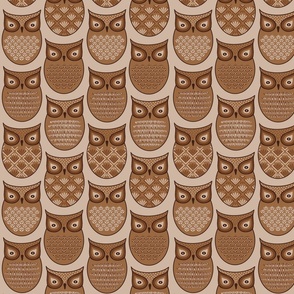 Brown Retro Owls