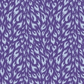 Leopard Print Duotone - Grape and Fog - SMALL