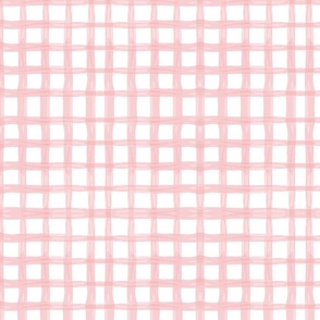 Pale pink painted gingham