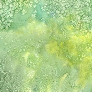 Moss Abstract Watercolor Green (large scale)