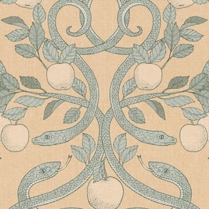 Serpents and Apples {Sage/Almond} large