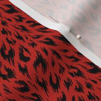 Leopard Print Duotone - Poppy Red - SMALL