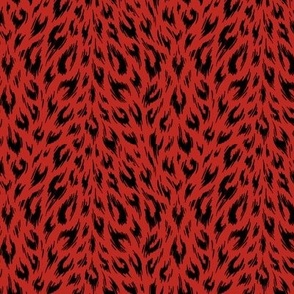 Leopard Print Duotone - Poppy Red - SMALL