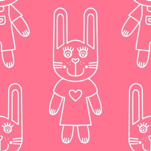 Lina-_-Linus-Bunny---Dichromatic---Outlines---XL-wallpaper---soft-pink-white---JUMBO-7200