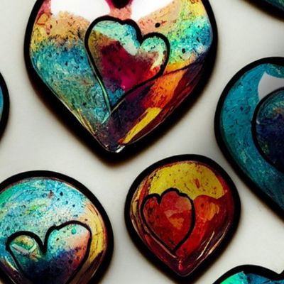 Murano Glass Hearts