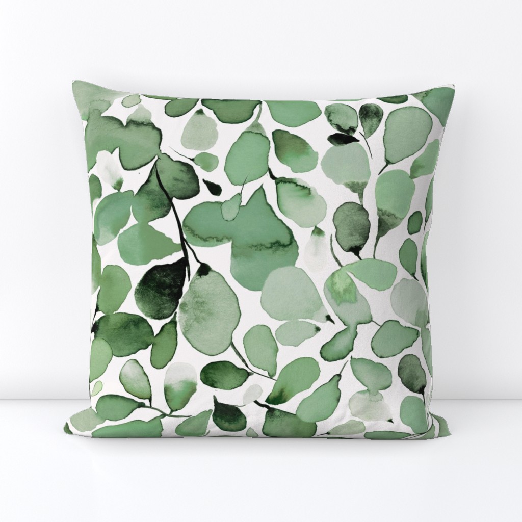 Leaves Leaffy pattern countryside Green Jumbo Large St Patricks Day