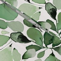 Leaves Leaffy pattern countryside Green Jumbo Large St Patricks Day