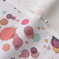 Watercolor drops Splash multicolored Pink Medium