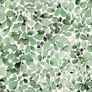 Leaffy pattern countryside Green Medium