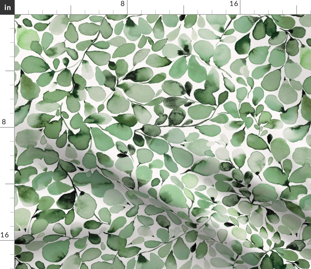 Leaffy pattern countryside Green Medium