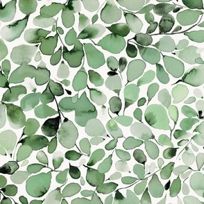 Leaffy pattern countryside Green Small St Patricks Day Fabric