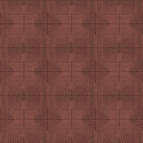 Terracotta Clay Mudcloth Weaving Lines - medium