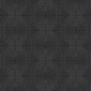 Charcoal Grey Mudcloth Weaving Lines - medium