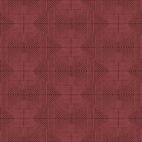 Red Mudcloth Weaving Lines - medium