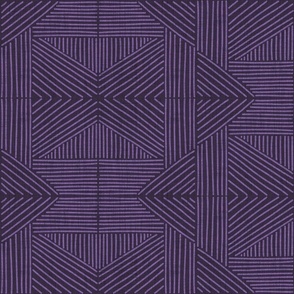 Royal Purple Mudcloth Weaving Lines - large