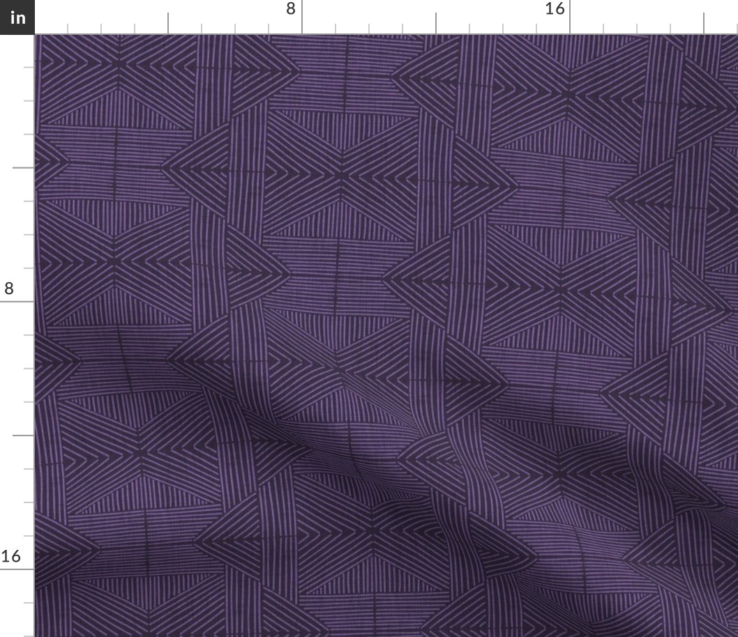 Royal Purple Mudcloth Weaving Lines - medium