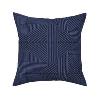 Indigo Blue Mudcloth Weaving Lines - large