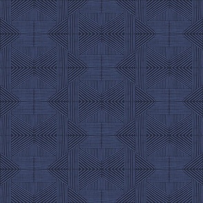 Indigo Blue Mudcloth Weaving Lines - medium