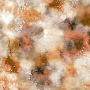 Marble smoky Abstract watercolor texture Orange amber