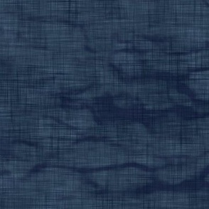 Shibori Linen in Slate (large scale) | Arashi shibori linen pattern, coordinate fabric for the block printed stars and moons collection in deep royal, dark blue night sky fabric.