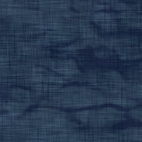 Shibori Linen in Slate (xl scale) | Arashi shibori linen pattern, coordinate fabric for the block printed stars and moons collection in deep royal, dark blue night sky fabric.