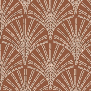Scallop Fan on Brown Large