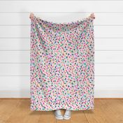 Floral Petals Watercolor Multicolor Pink Medium