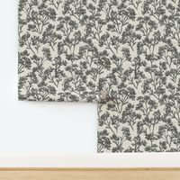 Wildflower wallpaper_mountain meadow_beige black_large_24inches