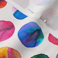 Colorful watercolor dots Multicolor Medium