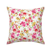 Spring floral watercolor - Smells like spring - Mom floral fabric - Small 