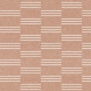 (small scale) Ella stripe - stone blush -  home decor (triple dash stack) - C23