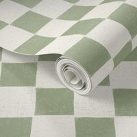 Green checks_stamped checks_warm green linen_medium_12inches