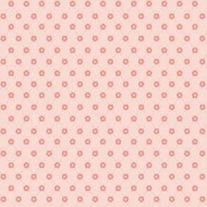 Rosette Argyle - Pastel Pink - Small Scale