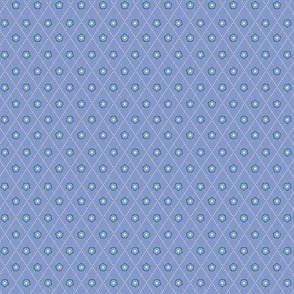 Rosette Argyle - Periwinkle Blue - Small Scale
