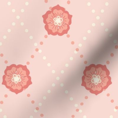 Rosette Argyle - Pastel Pink - Jumbo Scale
