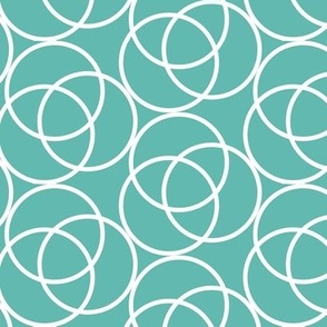 Running In Circles - Geometric Aqua Regular Scale