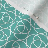 Running In Circles - Geometric Aqua Small Scale