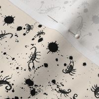 ink blot Scorpions / skull