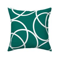 Running In Circles - Geometric Green Jumbo Scale