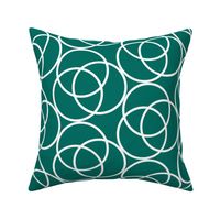 Running In Circles - Geometric Green Large Scale