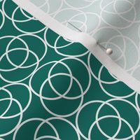 Running In Circles - Geometric Green Small Scale