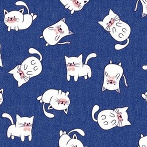 Cats in Blue Denim