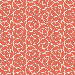 Running In Circles - Geometric Red Small Scale