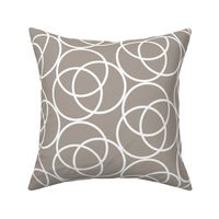 Running In Circles - Geometric Beige Large Scale