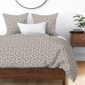 Running In Circles - Geometric Beige Large Scale