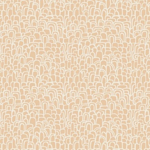 Rolling Hill Arches Cream on Light Coral Small