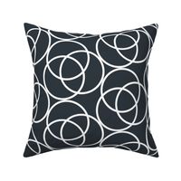 Running In Circles - Geometric Midnight Blue Large Scale