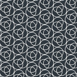 Running In Circles - Geometric Midnight Blue Small Scale