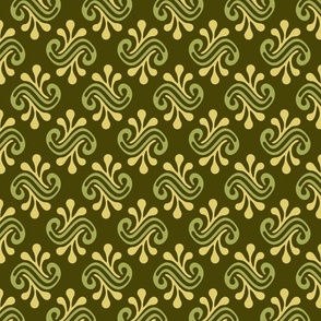 Dancey swirls, green